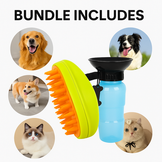 🐶 PetPawz Combo: Hydration + Grooming Essentials